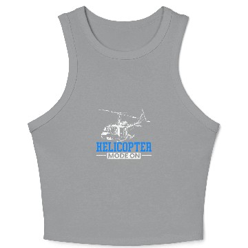 Discover Helicopter Mode On Flight Instructor Aeronautics Aviator Crop Tank Top