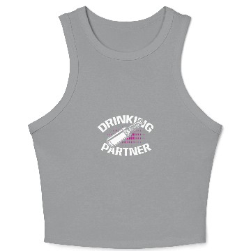 Discover Drinking Partner Party Student College Alcohol Crop Tank Top