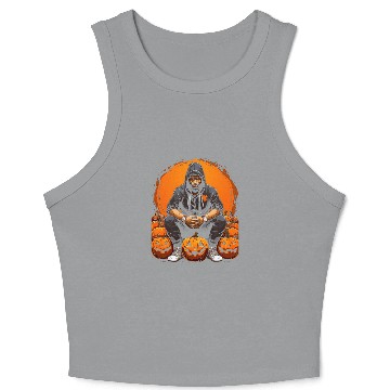 Discover Halloween Jack O Lantern Pumpkin Costume Party Scary Cool Crop Tank Top