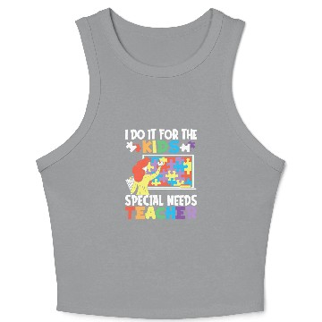 Discover Teacher Puzzle Scholar Educator Student Special Education Crop Tank Top