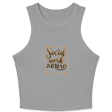 Discover Cool Social Work Squad Funny Humanitarian Team Worker Gift 2 Crop Tank Top