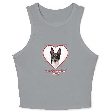 Discover Toy Fox Terrier Dog Mom Crop Tank Top