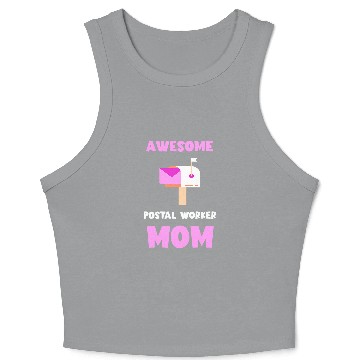 Discover Womens Postman Mom Postal Worker Mailman Rural Mail Delivery Crop Tank Top