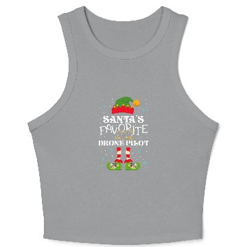 Discover Santas Favorite Drone Pilot Christmas Helper Crop Tank Top