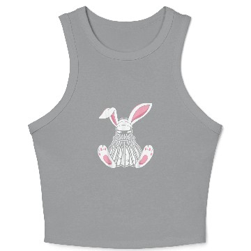 Discover Happy Easter Badminton Ears Funny Easter Day Bunny Lovers Crop Tank Top