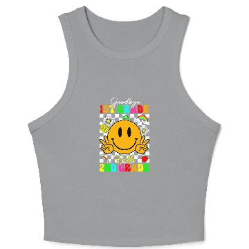 Discover goodbye 1st grade hello 2nd grade teacher kid back to school Crop Tank Top