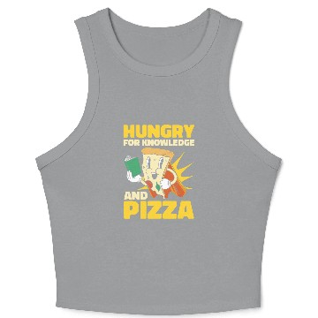 Discover Book Lover Student Reading Learning Studying Pizza Crop Tank Top