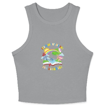 Discover Its a beautiful day for learning Rainbow Womens Book Lover Crop Tank Top