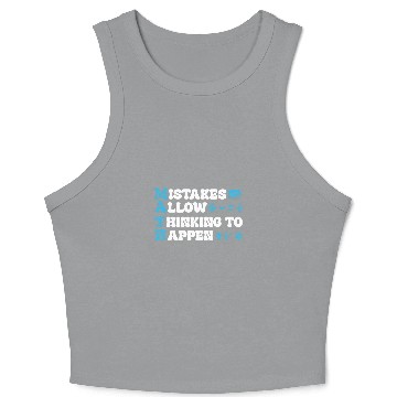 Discover Mistakes Allow Thinking To Happen Back To School Math Crop Tank Top