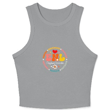 Discover ENL Program Director Squad English New Language Squad Crew Crop Tank Top