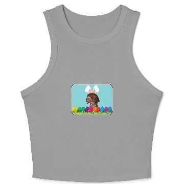 Discover German Shorthair Pointer w Bunny Ears Crop Tank Top