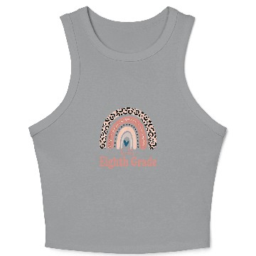 Discover hello eighth grade rainbow teachers student back to school Crop Tank Top