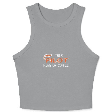 Discover Job Coffee Lover Saying For Work Pilot Crop Tank Top