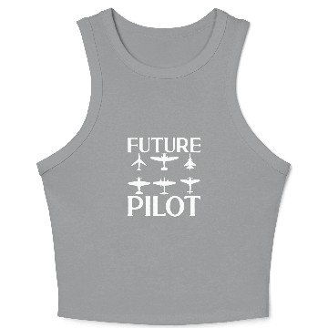 Discover Future Pilot Airplane Aviation Student Flight School Crop Tank Top