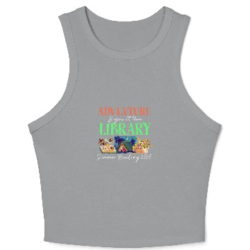 Discover Adventure Begins At Your Library Summer Reading Program 2024 2 Crop Tank Top