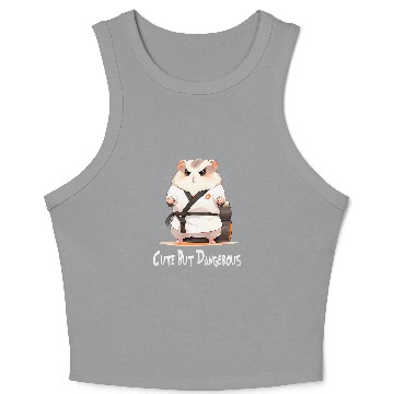 Discover Cute But Dangerous Funny Hamster Karate Crop Tank Top