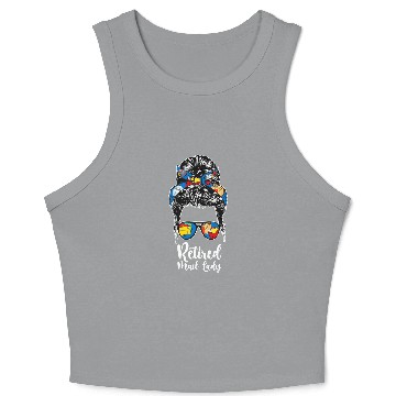 Discover Retired Mail Lady Retirement Retired Postal Worker Crop Tank Top