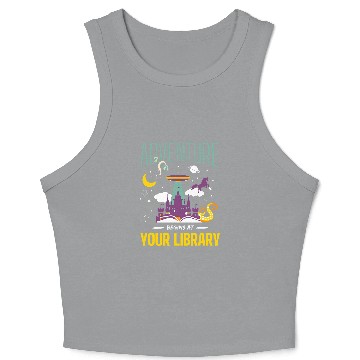 Discover Adventure Begins At Your Library Summer Reading 2024 Crop Tank Top