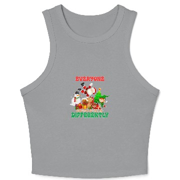Discover Everyone Communicates Differently SLP Speech Therapist xmass Crop Tank Top