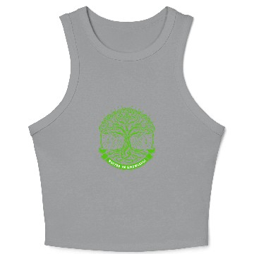 Discover Rooted in Knowledge Teacher Tree Crop Tank Top