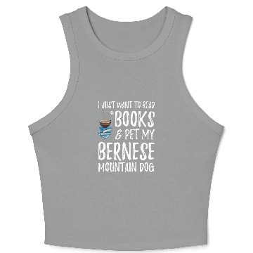 Discover Bernese Mountain Avid Book Reader Dog Mom Gift Crop Tank Top