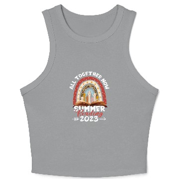 Discover All Together Summer Reading Rainbow Hand Book Lover Crop Tank Top