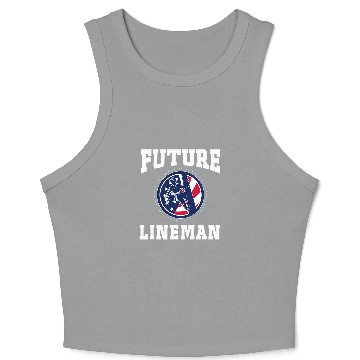 Discover Future Lineman USA Line Worker Gift Crop Tank Top