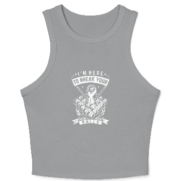 Discover Billiard Humor Sarcastic Pool Player Crop Tank Top