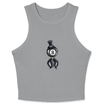 Discover Billiard 8 Ball Guy Pool Player Gift Crop Tank Top