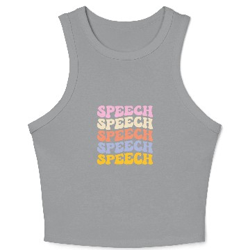 Discover Speech Language Pathologist Design For Speech Therapist Crop Tank Top