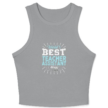 Discover School Worker Cool Assisting Teacher Assistant Appreciation Crop Tank Top