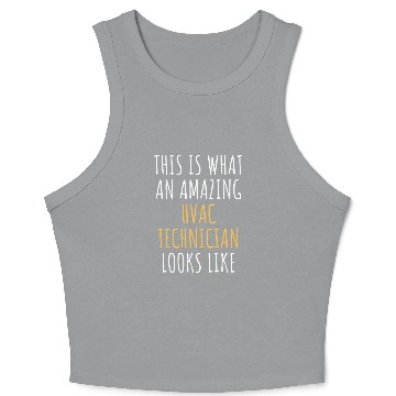 Discover HVAC TECHNICIAN Funny Job Title Profession Worker Idea Crop Tank Top