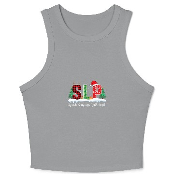 Discover Speech Language Pathology Christmas SLP Speech Pathologist Crop Tank Top