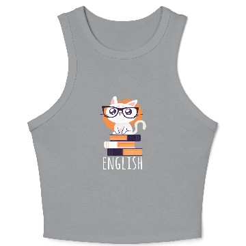 Discover Funny Ca Book Lover Ladies Reading Teacher Crop Tank Top