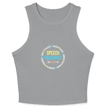 Discover Speech Language Pathologist SLP Speech Therapist Crop Tank Top