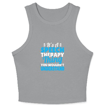 Discover Speech And Language Therapist SLP Speech Pathology Crop Tank Top