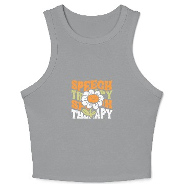Discover Speech Language Pathologist Therapist SLP Speech Therapy Crop Tank Top