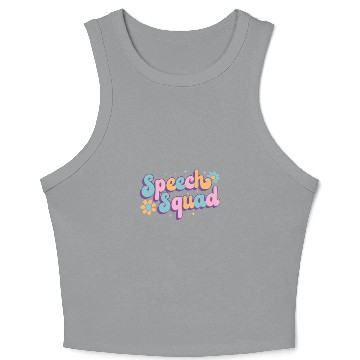 Discover Speech Squad Language Pathologist Therapist SLP Therapy Crop Tank Top