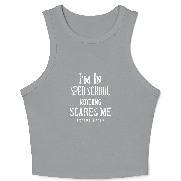 Discover SPED Teacher Student Coffee Lover Caffeine Crop Tank Top