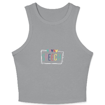 Discover Speech Therapy Speech Language Pathologist Therapist SLP Crop Tank Top