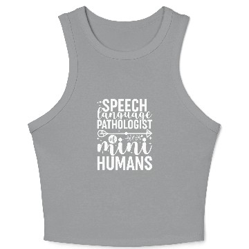 Discover Speech Therapy Speech Language Pathologist Outfit SLP Crop Tank Top