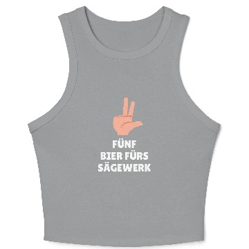 Discover Sawmill Carpenter Carpenter Woodworker Chainsaw Profession 57 Crop Tank Top