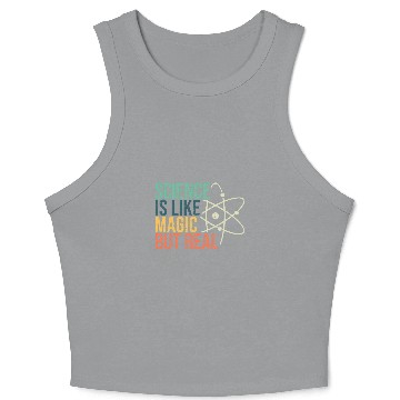 Discover Science Is Like Magic But Real Science Nerd Science Teacher Crop Tank Top