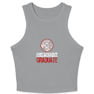 Discover Academy Graduate Fireman Graduation Crop Tank Top