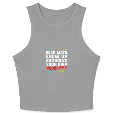 Discover Math Student School University College I Fun Math Lover Crop Tank Top
