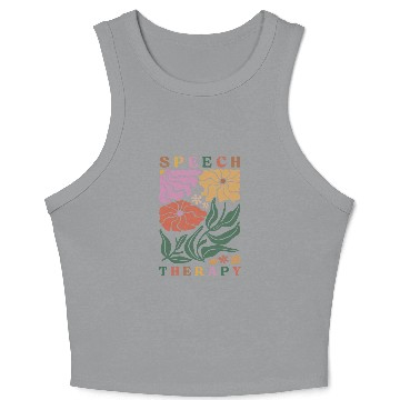 Discover Speech Therapy Speech Language Pathologist Therapist 3 Crop Tank Top