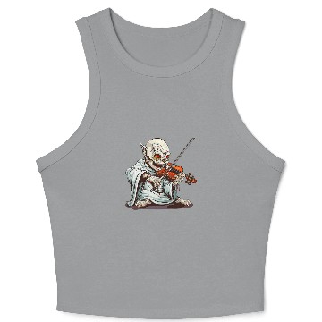 Discover Pope Lick Monster Playing The Violin Crop Tank Top