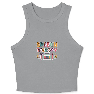 Discover Speech Therapy Therapist Pathologist SLP Session Case Worker Crop Tank Top