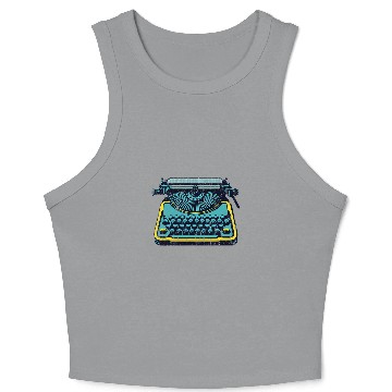 Discover Retro Typewriter Writing for Writer Creative Typewriter 1 Crop Tank Top