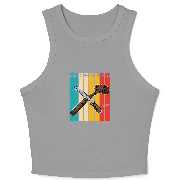 Discover Sawmill Carpenter Carpenter Woodworker Chainsaw Profession 9 Crop Tank Top